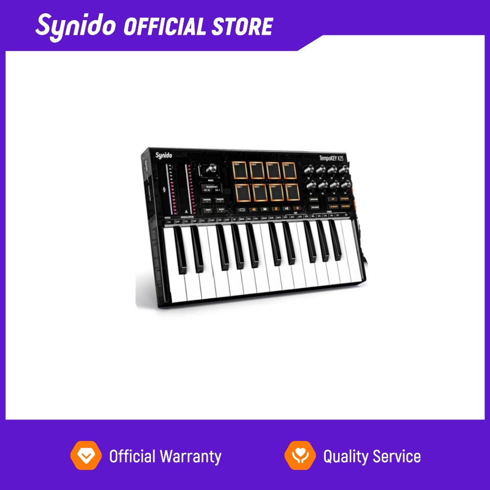 Midi Controller Pad - Clavier MIDI USB Synido Tempokey K25