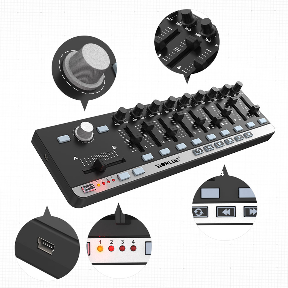 Worlde-Contrôleur Ability I, E - Midi Controller Pad avis et prix